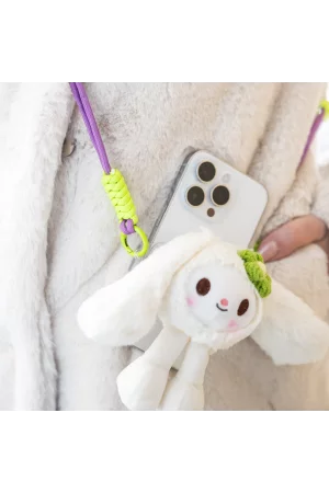 Phone lanyard white rabbit