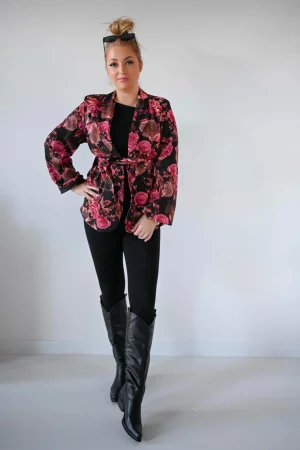 Flowers jacket black