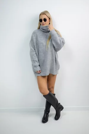 Mawi grey turtleneck sweater