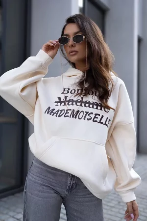 Bonjour coconut sweatshirt