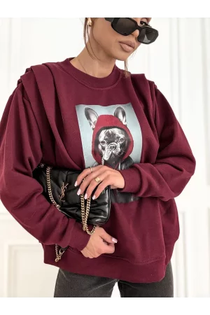 Bulldog sweatshirt maroon