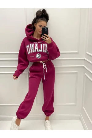 Milano raspberry tracksuit set