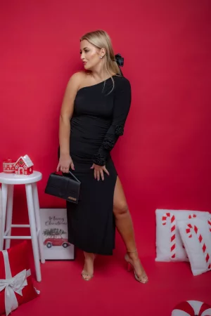 Rose black dress