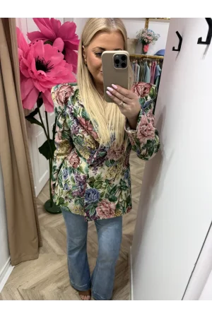 Marynarka damska w kwiaty Emo