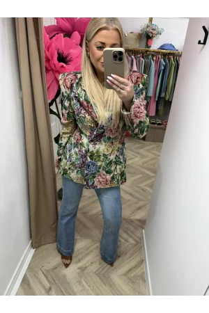 Marynarka damska w kwiaty Emo